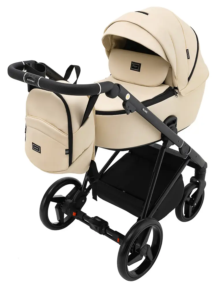 Детская коляска 2 в 1 Adamex Blanc Eco SA-7 латте